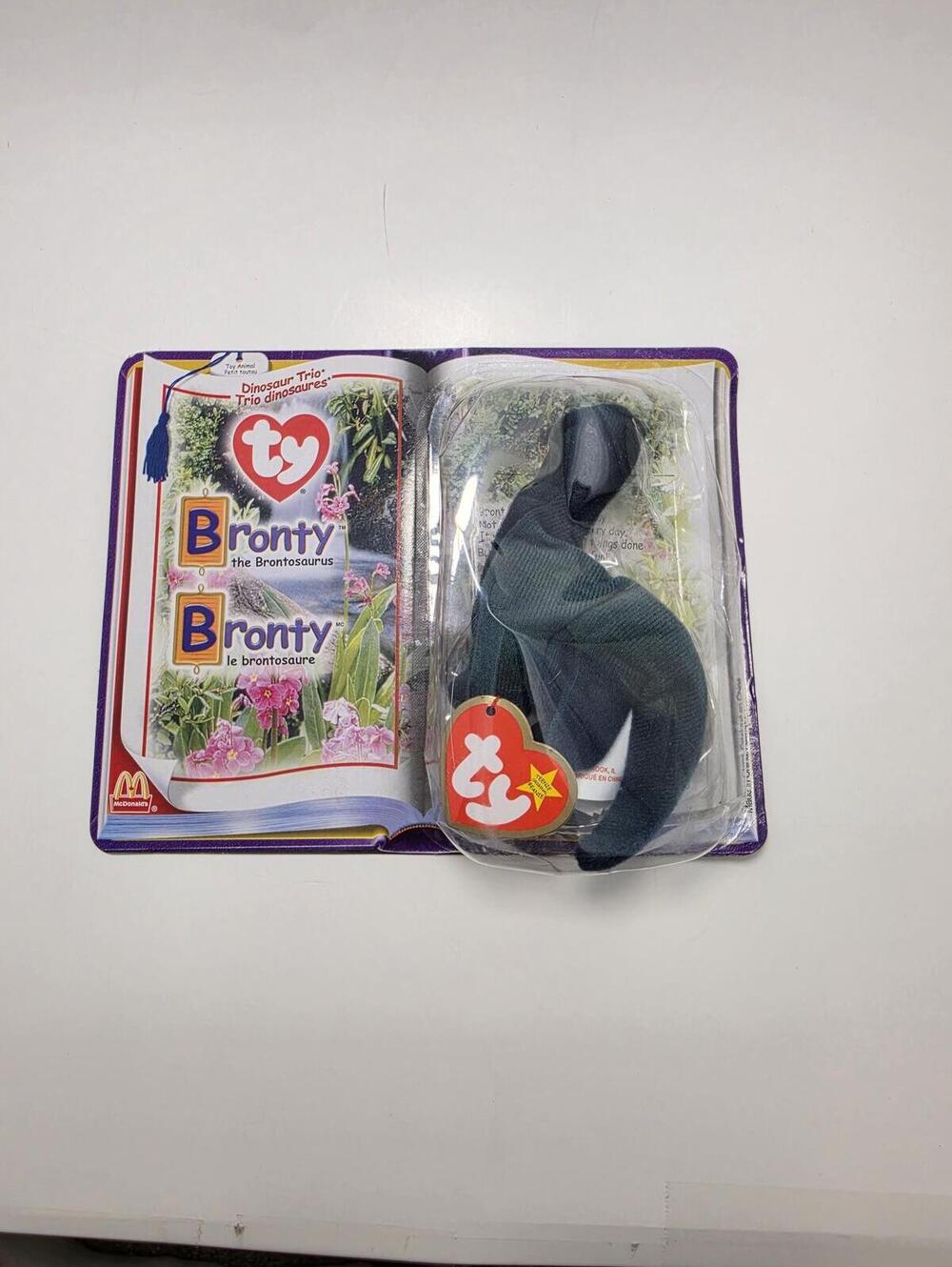Ty McDonald’s Teenie Beanie “Bronty” the Dinosaur! Sealed in Box